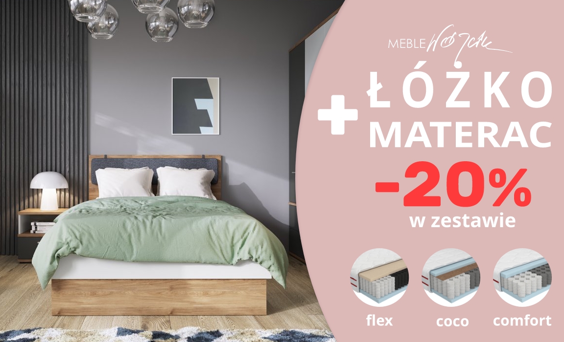 Zestawy Łóżko + Materac -20%