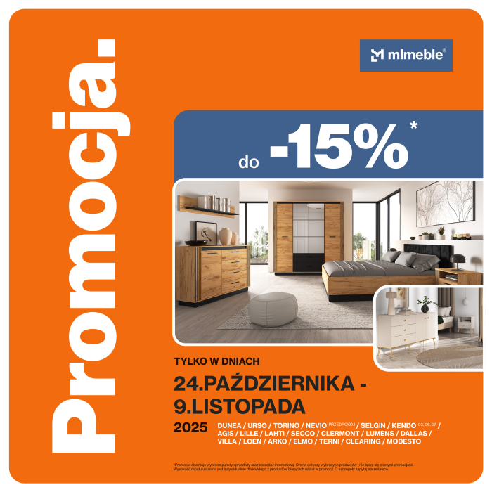 ML Meble -15% -10% do 09.11.