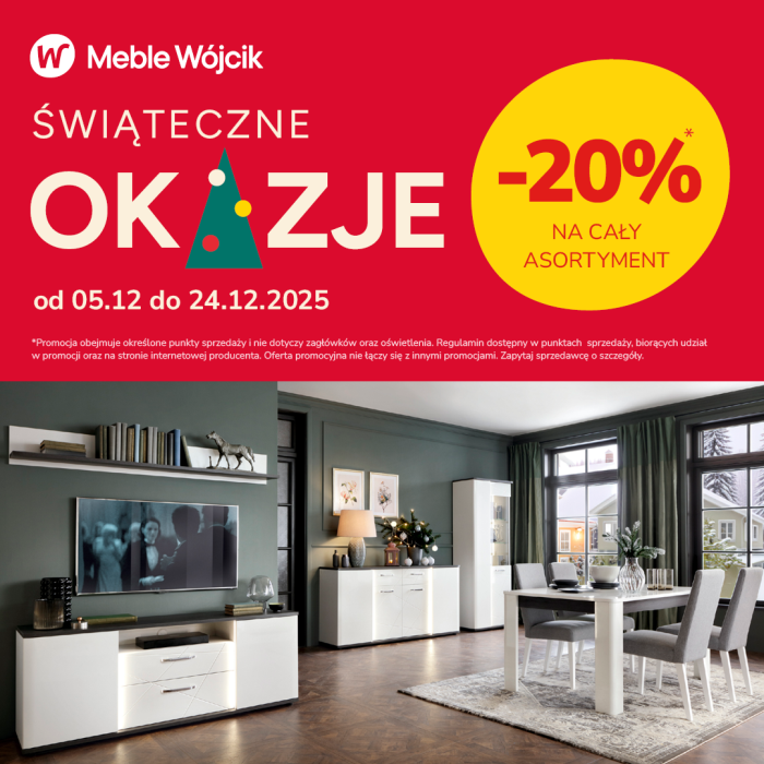 Wójcik -20% Świąteczne Okazje do 24.12.