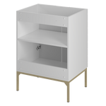 ASPEN-09 - Szafka Pod Umywalkę 2D 60cm Biały Mat Złoty Stelaż