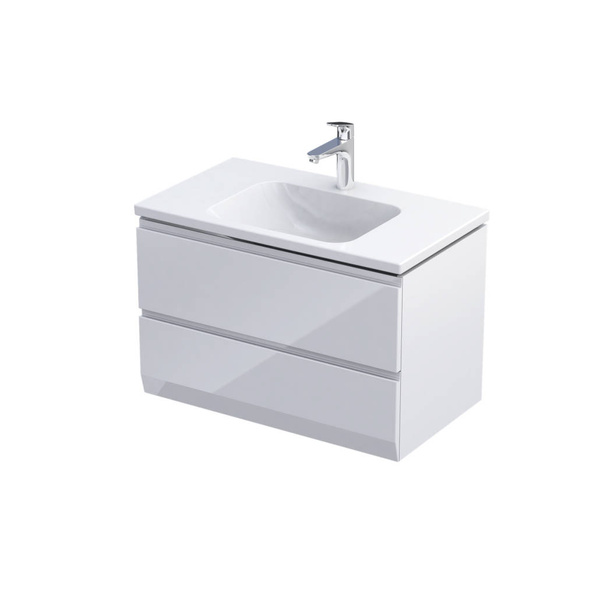 Oristo Oristo BRYLANT UNI Szafka z umywalką 80 cm biały połysk