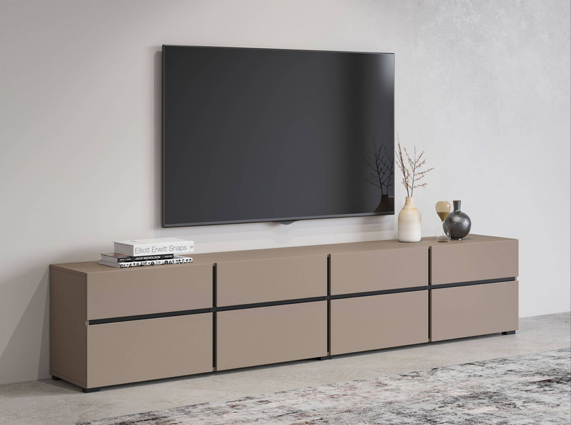 Cross – Komoda RTV 4D4S Congo Czarny Mat