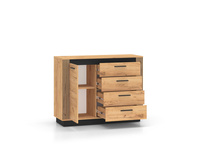 Komoda 1D4S URSO 07 Dąb Craft Złoty Czarny