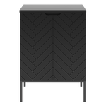 ASPEN-09 - Szafka pod Umywalkę z Blatem 2D 60cm Czarny Mat Zestaw-1 Czarny Stelaż