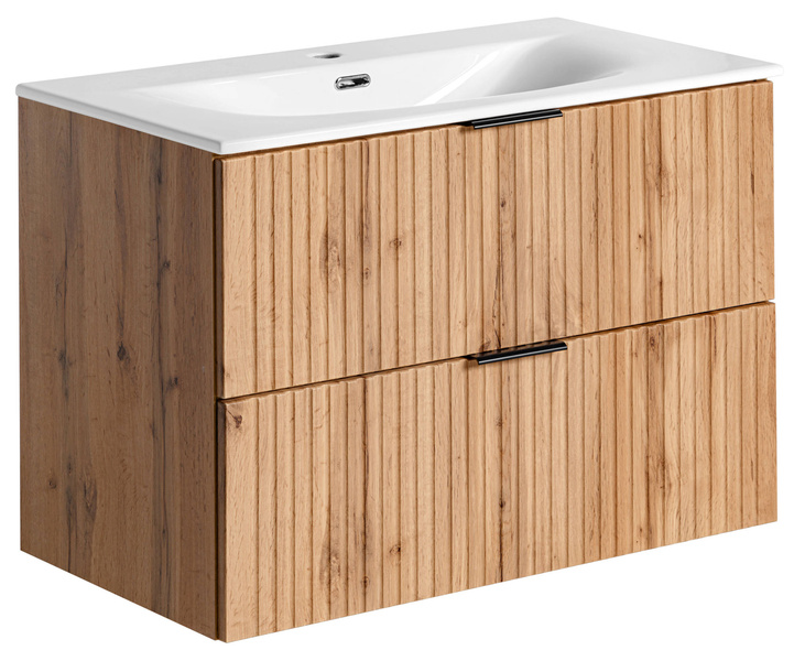 Comad Szafka 80 cm ADEL OAK z umywalką SKY80
