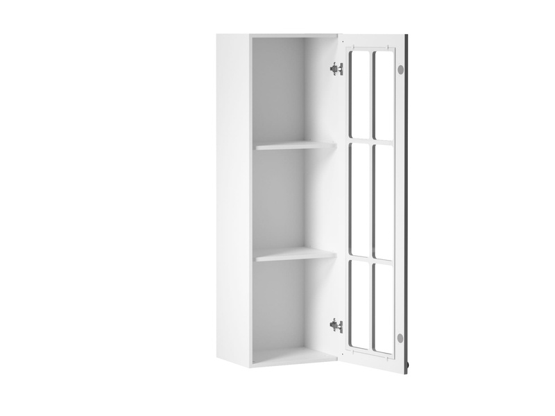 Szafka Kuchenna Górna Witryna 1-drzwiowa W40S P/L Linea Grey Szary Mat