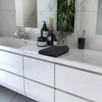 Oristo Szafka z umywalką 85 cm BRYLANT biała