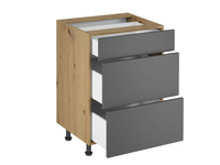 Szafka Kuchenna Dolna 3 Szuflady D60S3 PUSH OPEN Langen Beige