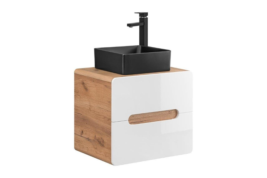 Comad Szafka nastawna 60 cm Aruba + umywalka nastawna czarna