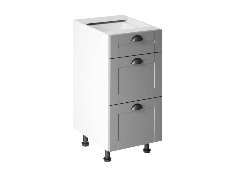 Szafka Kuchenna Dolna 3 Szuflady D40S3 Linea Grey Szary Mat