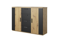 Czarny Mat / Dąb Artisan