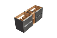 Podwójna szafka pod umywalkę 140 cm Capri Cosmos 820 + blat + słupek