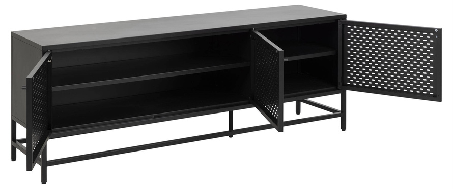Kredens Newcastle Metalowy Czarny Mat 3D 160
