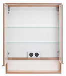 Astor Szafka Z Lustrem 60 cm Diana Biały Połysk/Dąb Country
