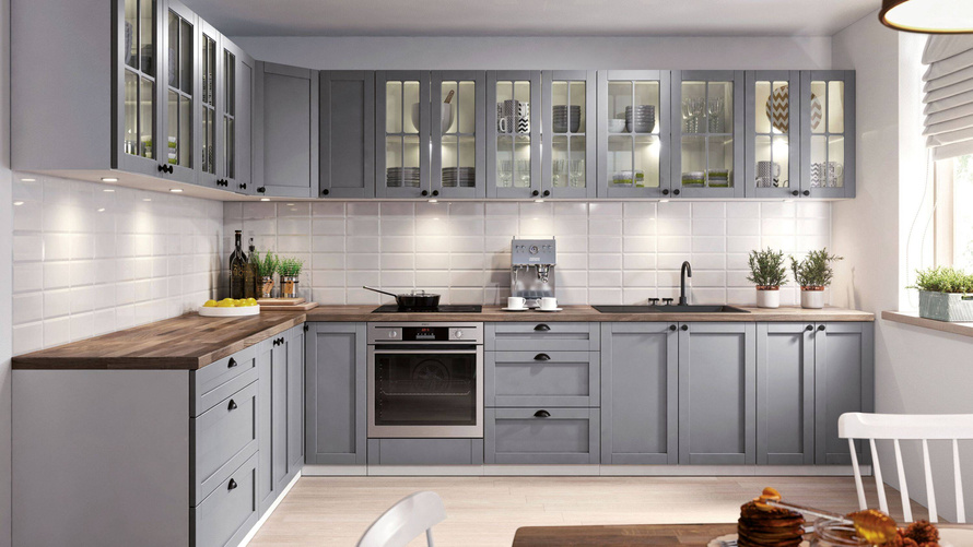 Szafka Kuchenna Dolna 2D1S D60S1 Linea Grey Szary Mat