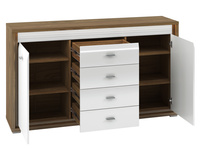 Komoda DALLAS 04 orzech naturalny biały