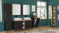 Podwójna szafka pod umywalkę 140 cm Capri Cosmos 820 + blat + słupek