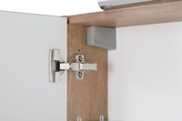 Astor Szafka Z Lustrem 60 cm Linda Country Biały Połysk/Dąb Country