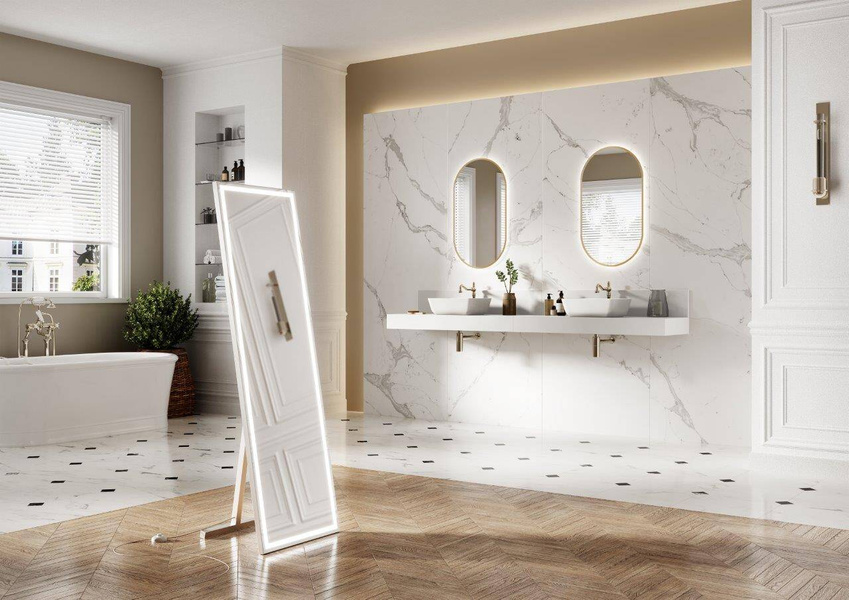 Elita Panel Ścienny Marmur 120/20/1,5 Biały Mat