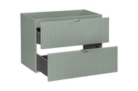 Zestaw Szafka z Blatem 80 cm i Umywalka Nablatowa Line Reed Green