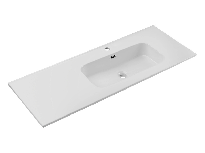 Umywalka Meblowa Ceramiczna 120 cm Prawa GO 2 120CM R DP E-8095-120R Biały Połysk