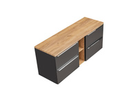Podwójna szafka pod umywalkę 140 cm Capri Cosmos 820 + blat + słupek