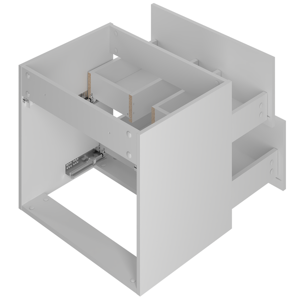 WOOD-02 - Szafka Pod Umywalkę 2S 60cm Biały Mat