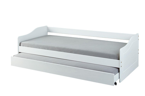 Łóżko MALTE 90x200 drewniane białe
