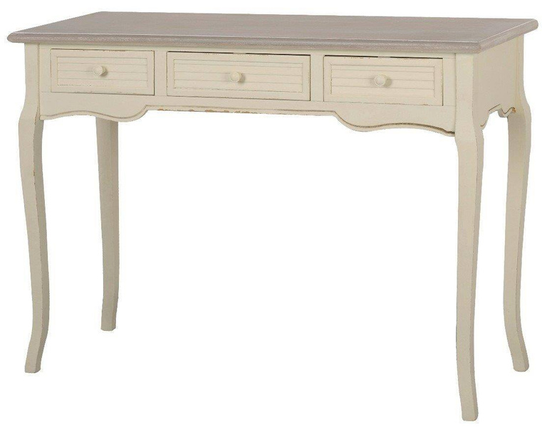 Livinhill Pesaro 017 Konsola 3S prowansalska stylowo rzeźbiona kremowa drewno/mdf