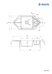 Zlewozmywak granitowy 1.5-komorowy z ociekaczem - Space-Saver Hexon